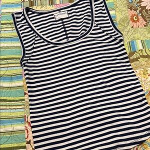 We The Free Blue and White Striped Tank Top